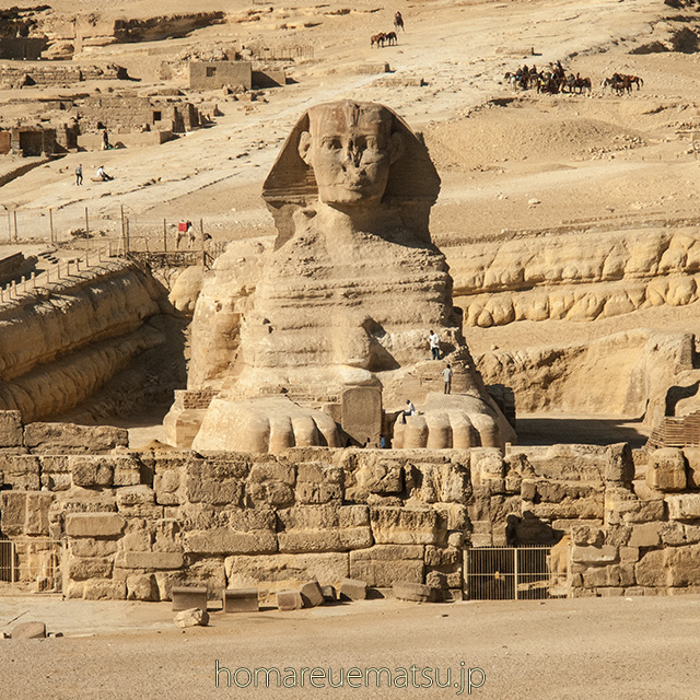 エジプト，ギザのギザの大スフィンクス　撮影2016年1月6日